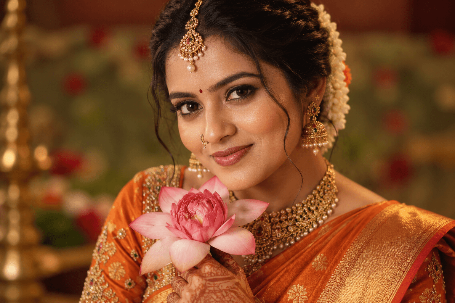 Beautiful bride portrait with soft light